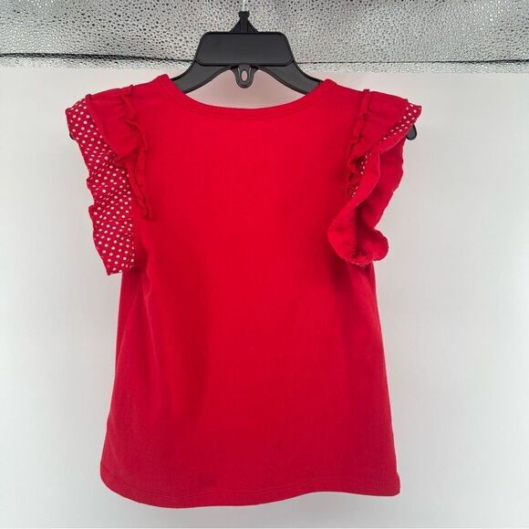 Disney Junior Minnie Mouse Girl’s Red Always Sweet and Fabulous Graphic Tee Sz 6 - Picture 7 of 10